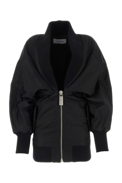 OFF-WHITE MINI ABITO IN NYLON NERO DONNA