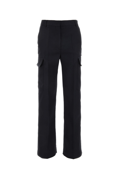 Stella Mccartney Pressed-crease Cargo-pocket Straight Trousers In Black