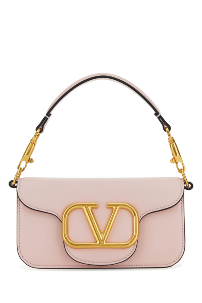 Valentino Garavani Compact Leather Handbag With Detachable Chain Strap In Pastel