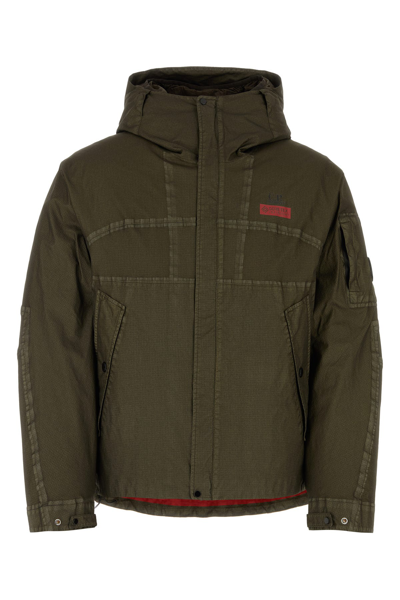 C.p. Company Army Green Nylon Jacket In Khaki