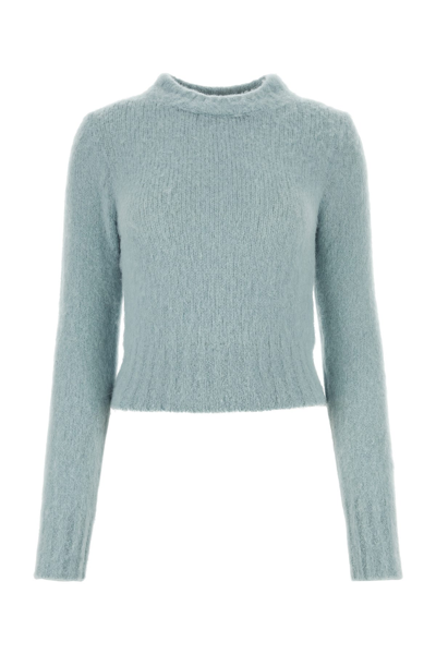 Ami Alexandre Mattiussi Blue Brushed Sweater