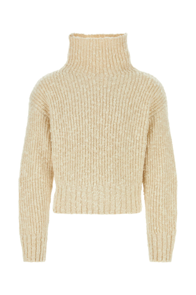 Ami Alexandre Mattiussi Ami Man Ivory Wool Blend Sweater In Cream