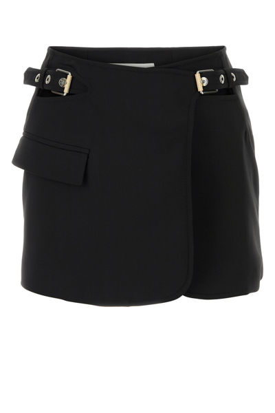 Dion Lee Interlock A-line Mini Skirt In Black