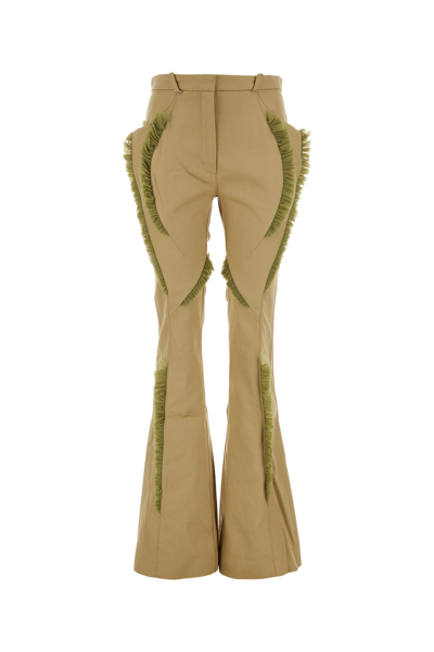 KIKO KOSTADINOV PANTALONE IN COTONE BEIGE DONNA