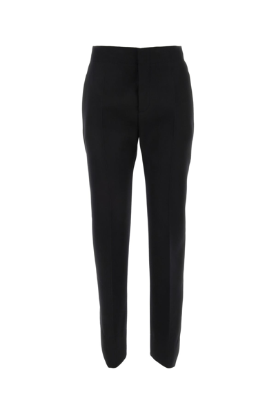 BOTTEGA VENETA PANTALONE IN LANA NERA DONNA