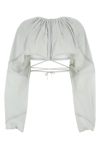 Kiko Kostadinov Stretch Cotton Blend Blouse With Bell Sleeves