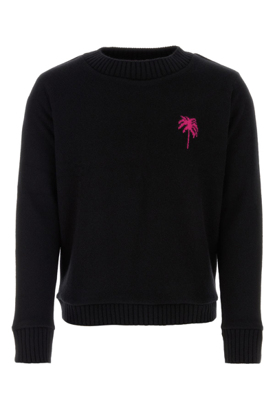 The Elder Statesman Patterned-intarsia Cashmere Jumper In Black