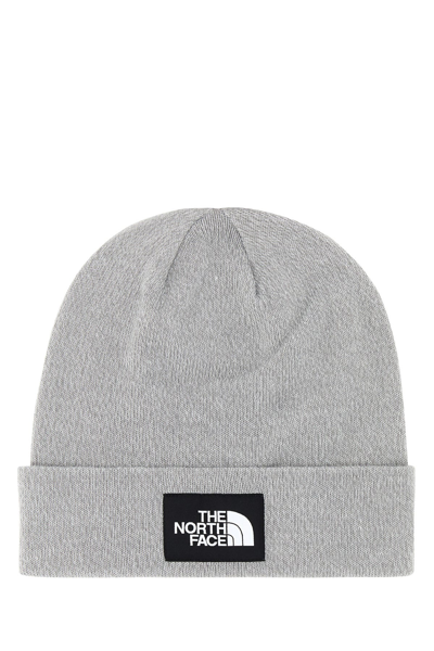 THE NORTH FACE THE NORTH FACE MELANGE LIGHT GREY STRETCH POLYESTER BLEND BEANIE HAT