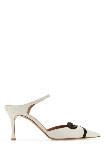 Malone Souliers Bonnie 80mm Leather Mules In White