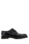 John Lobb Scarpe Con Fibbia In Pelle Nera Uomo