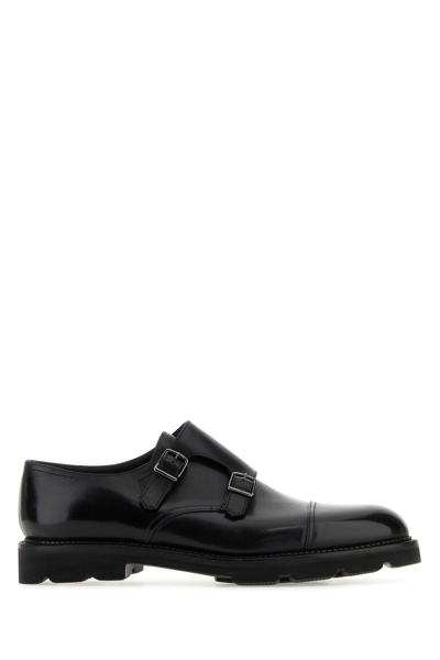 JOHN LOBB SCARPE CON FIBBIA IN PELLE NERA UOMO