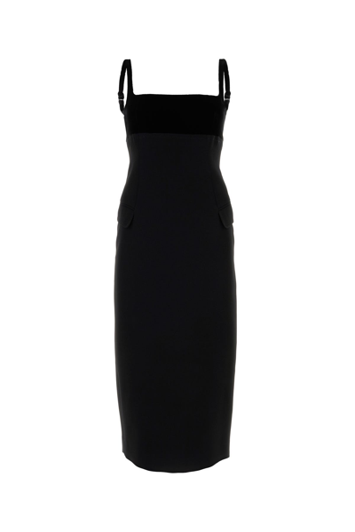 Tory Burch Crepe Slip Dress In Black