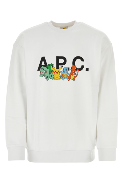 Apc Cotton Crew Sweatshirt Pokémon Print In White