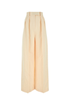 Khaite Ivory Cotton Blend Wide-leg Teyana Pant