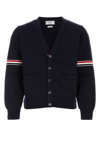 Thom Browne Man Cardigan Midnight Blue Size 3 Virgin Wool