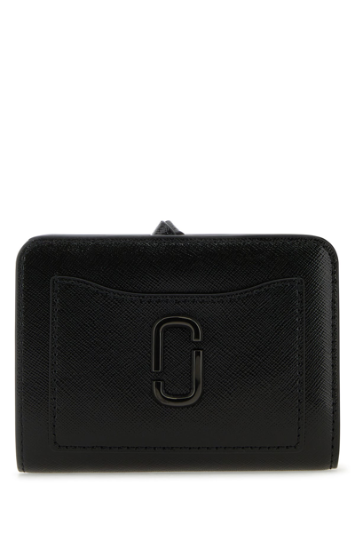 MARC JACOBS MARC JACOBS BLACK LEATHER MINI THE UTILITY SNAPSHOT DTM WALLET