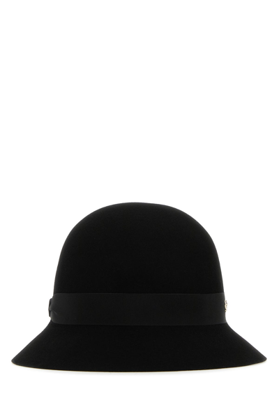 Helen Kaminski Cappello Da Pescatore Etta Conscious In Feltro Nero Donna In Black