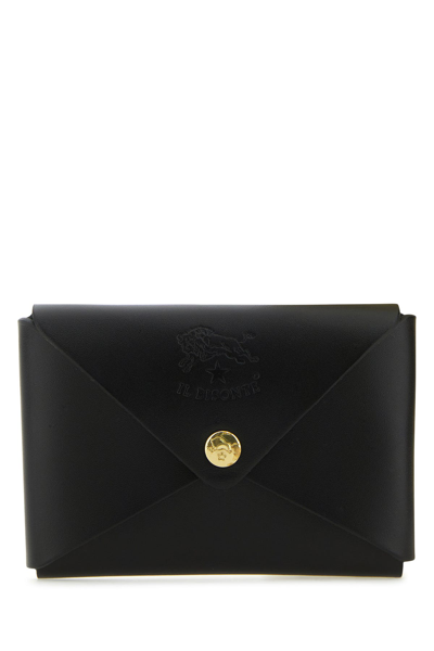 Il Bisonte Black Leather Card Holder