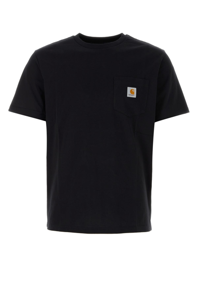 CARHARTT CARHARTT WIP BLACK COTTON S/S POCKET T-SHIRT