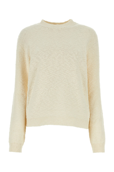 Maison Margiela Nostalgic Boucle Knit Sweater In Cream