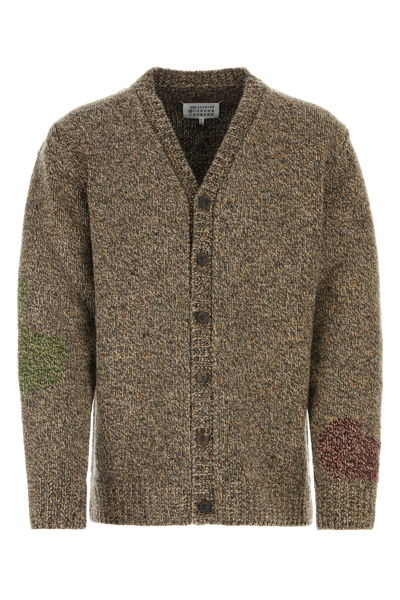 Maison Margiela Wool Chunky-knit Cardigan In Green