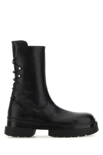 Ann Demeulemeester Kole Leather Back Lace-up Boots In Black