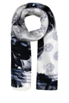 Alexander Mcqueen Silk Biker Scarf With Floral And Skull Print