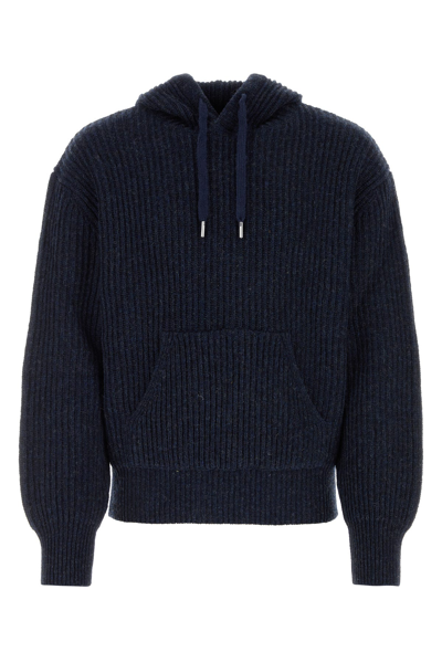 Ami Alexandre Mattiussi Ami Man Midnight Blue Wool Sweatshirt