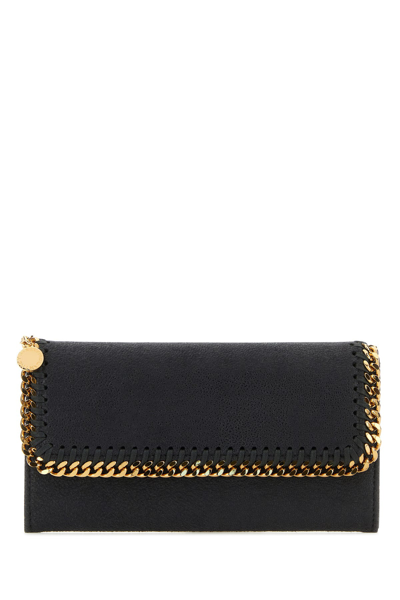 Stella Mccartney Falabella Flap Wallet In Black  