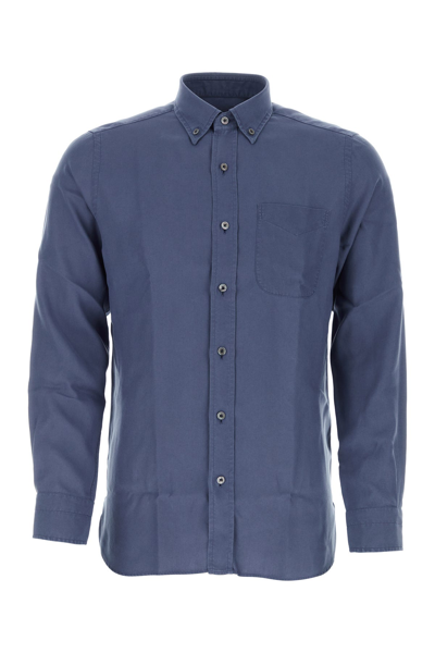 Tom Ford Camicia-42 Nd  Male In Blue