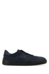 Tod's Suede Leather Sneakers In Blue