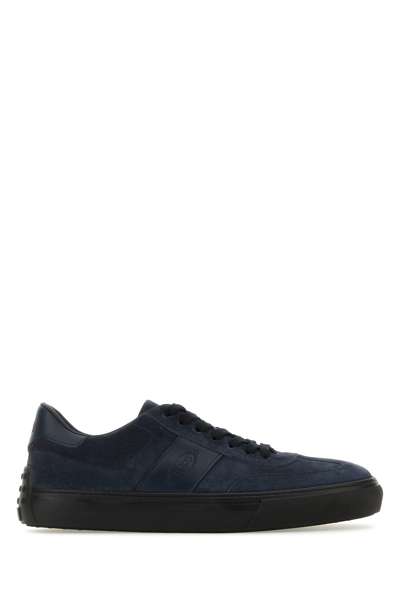 Tod's Suede Leather Trainers In Blue