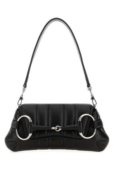 GUCCI BORSA A SPALLA GUCCI HORSEBIT CHAIN PICCOLA IN PELLE NERA DONNA
