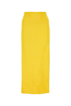 Jil Sander Yellow Straight Midi Skirt