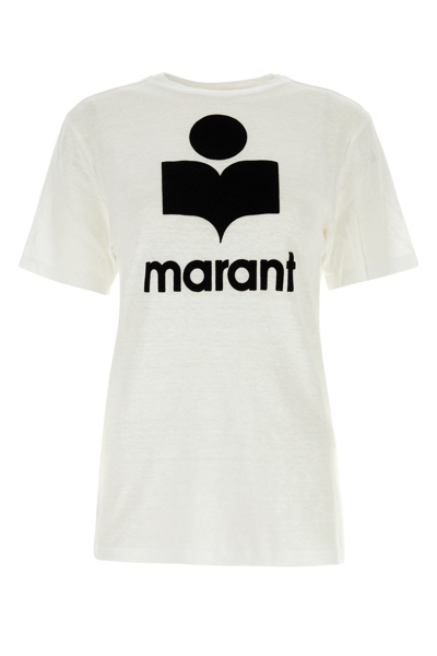 Isabel Marant Étoile Isabel Marant Etoile White Linen Zewel T-shirt