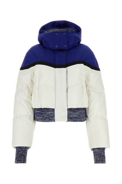 Chloé Down Puffer Jacket Purple Size 12 100% Polyamide In Blue