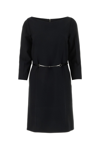 Gucci Mini Abito In Crepe Nero Donna