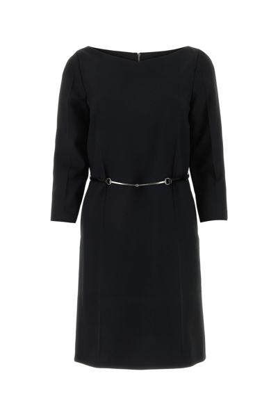 GUCCI MINI ABITO IN CREPE NERO DONNA