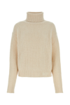 Gucci Turtleneck Cropped Ribbed Knit Sweater