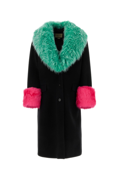 GUCCI CAPPOTTO IN MISTO LANA NERA DONNA