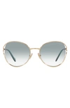 Miu Miu 58mm Gradient Phantos Sunglasses In Pale Gold