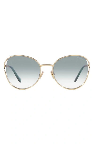 Miu Miu 58mm Gradient Phantos Sunglasses In Pale Gold