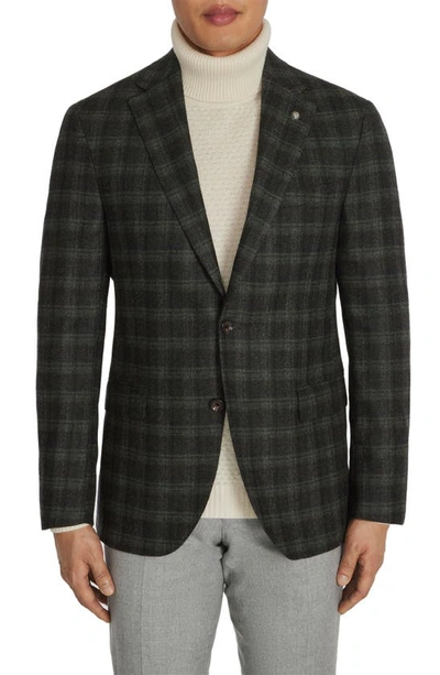 Jack Victor Midland Plaid Wool & Cashmere Sport Coat In Grey