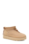 UGG GENDER INCLUSIVE ULTRA MINI CRAFTED REGENERATE GENUINE SHEARLING LINED BOOTIE