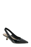 Bcbgeneration Kayla Slingback Pointed Toe Pump In Black Patent