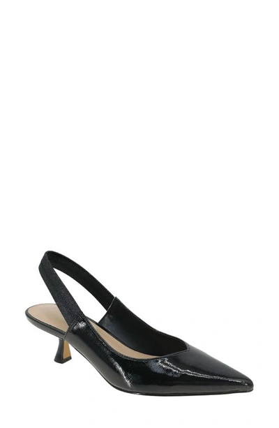 Bcbgeneration Kayla Slingback Pointed Toe Pump In Black Patent