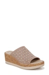 Bzees Royal Washable Slide Wedge Sandals In Biscotti