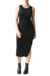 Michael Stars Stacey Velvet Midi Dress In Black