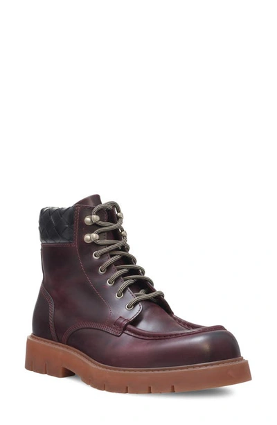 Bottega Veneta Haddock Lug Sole Lace-up Boot In Jam/ Rubber