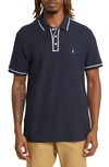 Original Penguin Earl Organic Cotton Mesh Polo In Dark Sapphire